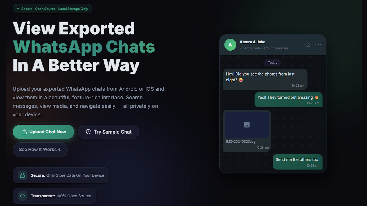 Preview of ChatParser